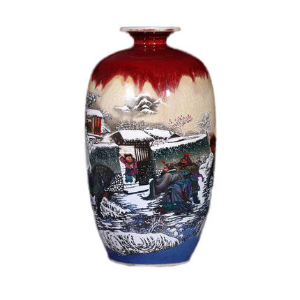 Compatible porzellan Jahrriesnge  for kiln change cracked glaze pomegranate flower vase cna0442 