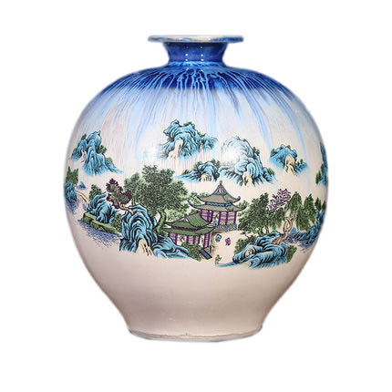 Compatible porzellan Jahrriesnge  for kiln change cracked glaze pomegranate flower vase cna0443 