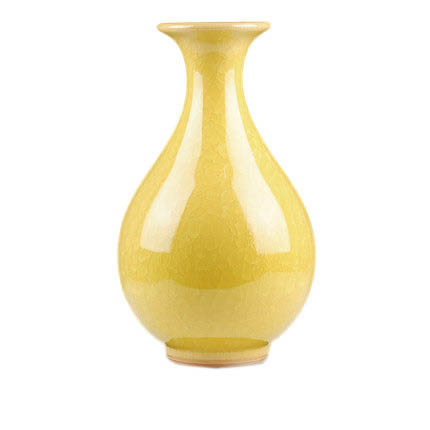 Compatible porzellan Jahrriesnge  for yellow ice cube cracked gourd vase cna0734 