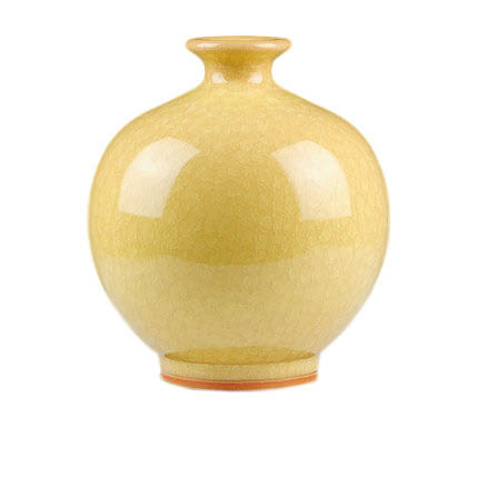 Compatible porzellan Jahrriesnge  for yellow ice cube cracked gourd vase cna0735 
