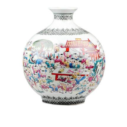 Compatible porzellan Jahrriesnge  for pastel one hundred children figure vase cna0784 