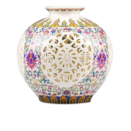 Compatible porzellan Jahrriesnge  for pastel hollow thin fetal pomegranate flower vase cna0813 