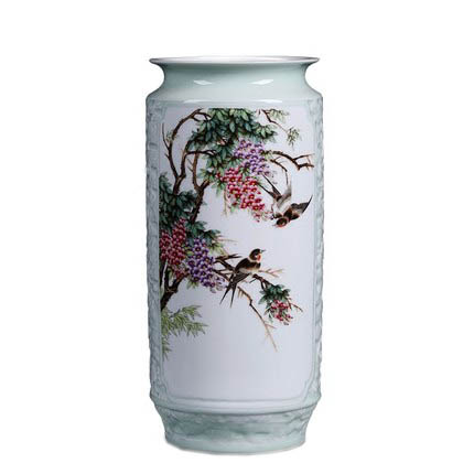 Compatible porzellan Jahrriesnge  for relief painting calligraphy cylinder vase cna1133 