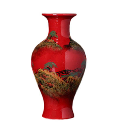 Compatible porzellan Jahrriesnge  for red landscape vase cna1354 