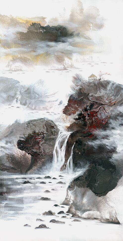 Compatible Landschaft JAHRRIESNGE  for waterfall lpf09558 