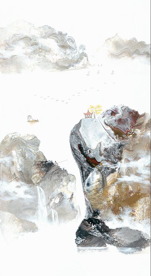 Compatible Landschaft JAHRRIESNGE  for waterfall lpf09571 