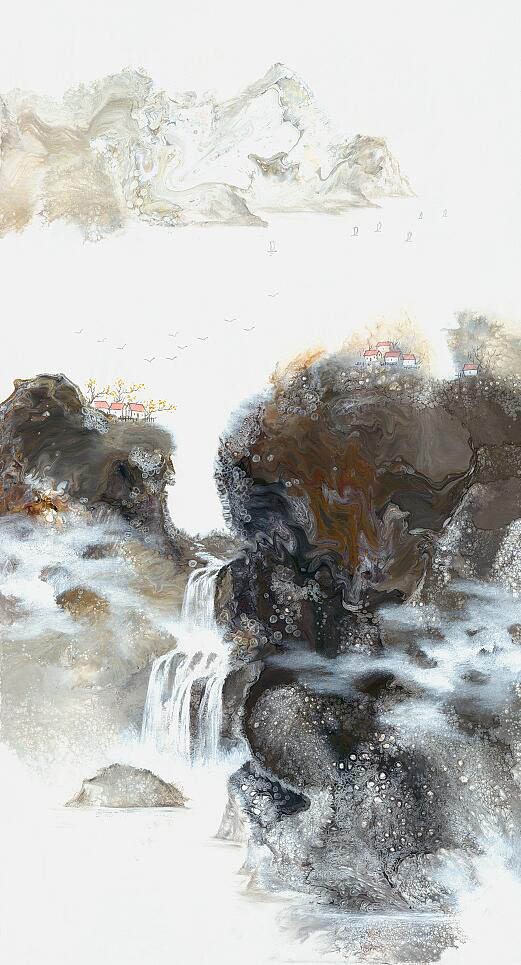 Compatible Landschaft JAHRRIESNGE  for waterfall lpf09575 