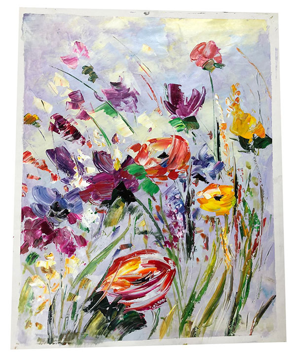 Compatible Ölgemälde JAHRRIESNGE  for flower-lpg0077 