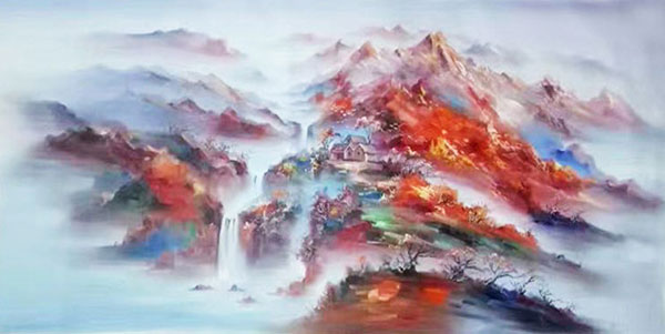 Compatible Landschaft JAHRRIESNGE  for mountains-in-the-fog-lpg0771 