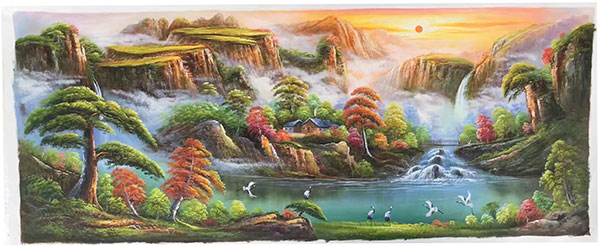 Compatible Landschaft JAHRRIESNGE  for waterfall-lpg1191 