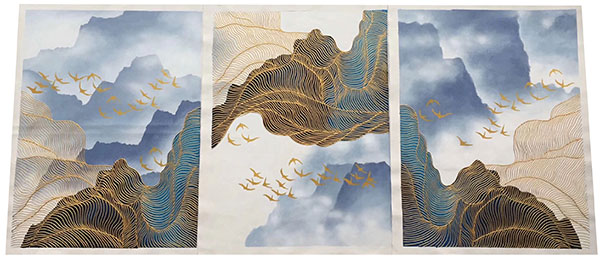 Compatible Landschaft JAHRRIESNGE  for flying-birds-lpg1394 