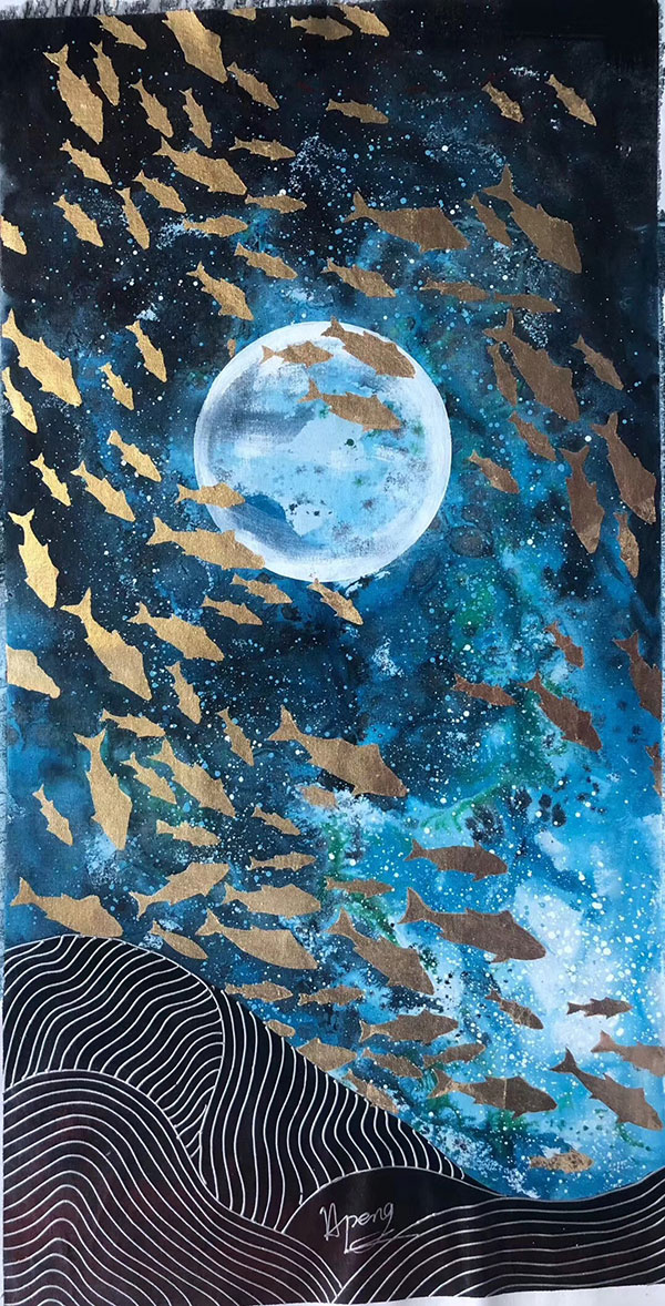 Compatible Landschaft JAHRRIESNGE  for birds-lpg1509 