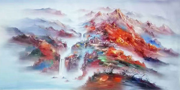 Compatible Landschaft JAHRRIESNGE  for montain-waterfall-lpg1588 