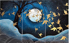 Jahrriesnge birds moon trees lpg1450 Tiere